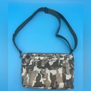 Lug RFID Medium Crossbody Camo Taupe Rarely Used